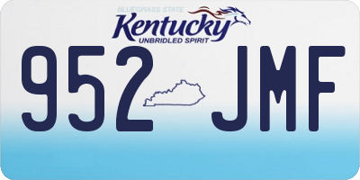 KY license plate 952JMF