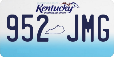 KY license plate 952JMG