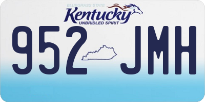 KY license plate 952JMH