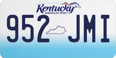 KY license plate 952JMI