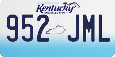 KY license plate 952JML