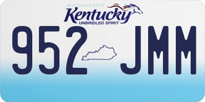 KY license plate 952JMM