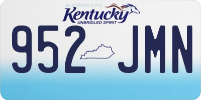 KY license plate 952JMN