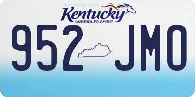 KY license plate 952JMO