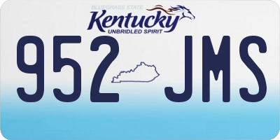 KY license plate 952JMS