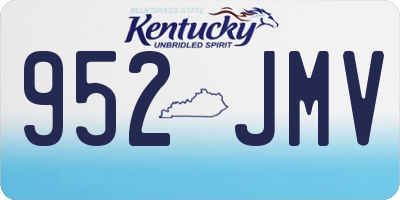 KY license plate 952JMV