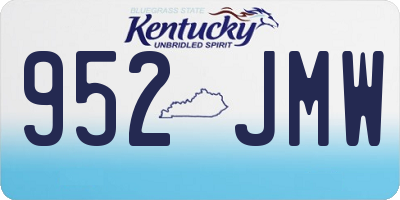 KY license plate 952JMW