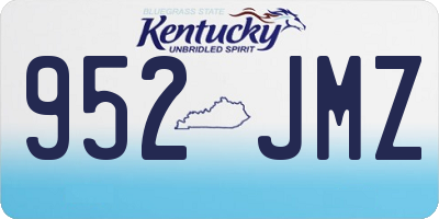 KY license plate 952JMZ