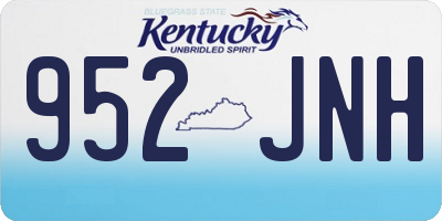 KY license plate 952JNH