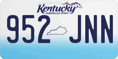 KY license plate 952JNN