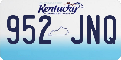 KY license plate 952JNQ