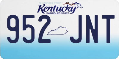 KY license plate 952JNT