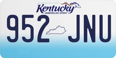 KY license plate 952JNU