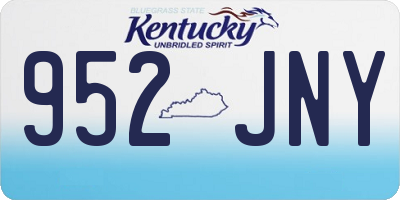KY license plate 952JNY