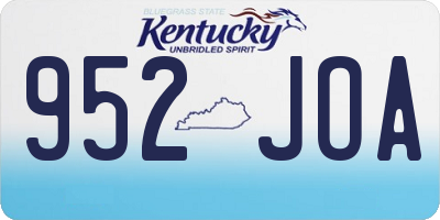 KY license plate 952JOA