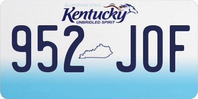 KY license plate 952JOF