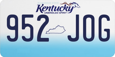 KY license plate 952JOG