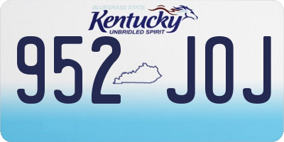 KY license plate 952JOJ