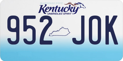 KY license plate 952JOK