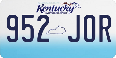 KY license plate 952JOR