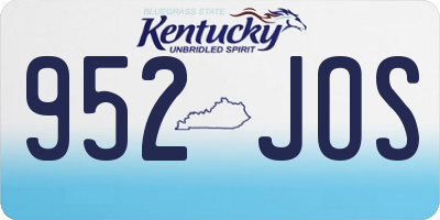 KY license plate 952JOS