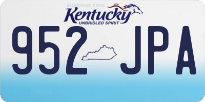KY license plate 952JPA