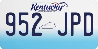 KY license plate 952JPD