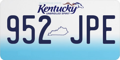 KY license plate 952JPE