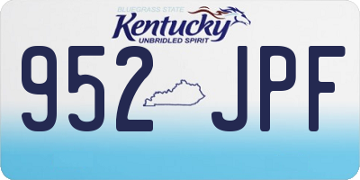 KY license plate 952JPF