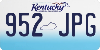 KY license plate 952JPG