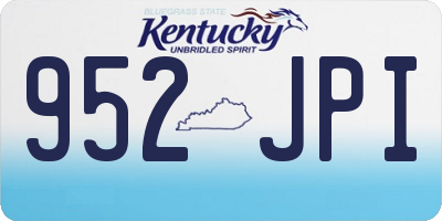 KY license plate 952JPI