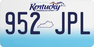 KY license plate 952JPL