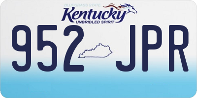 KY license plate 952JPR