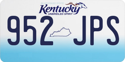 KY license plate 952JPS