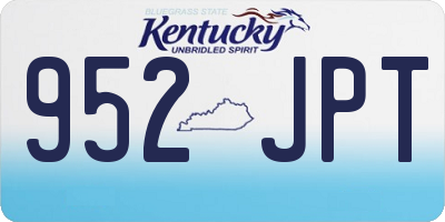 KY license plate 952JPT