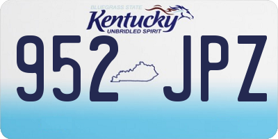 KY license plate 952JPZ