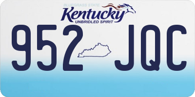 KY license plate 952JQC
