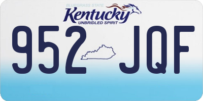 KY license plate 952JQF