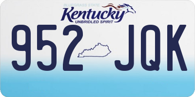 KY license plate 952JQK