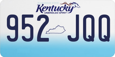 KY license plate 952JQQ