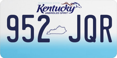 KY license plate 952JQR