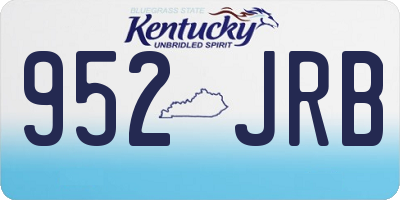 KY license plate 952JRB