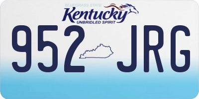 KY license plate 952JRG