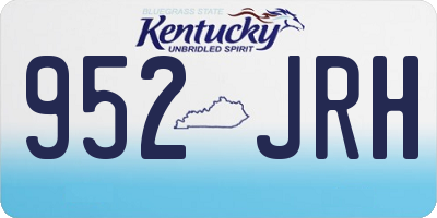 KY license plate 952JRH