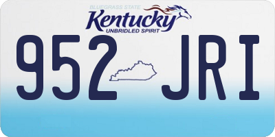 KY license plate 952JRI