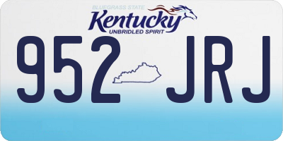 KY license plate 952JRJ