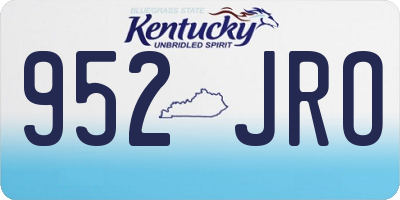 KY license plate 952JRO