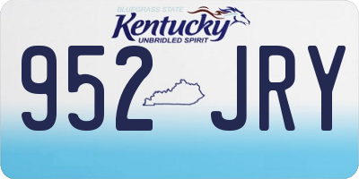KY license plate 952JRY