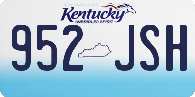 KY license plate 952JSH