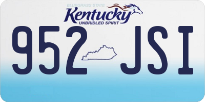 KY license plate 952JSI